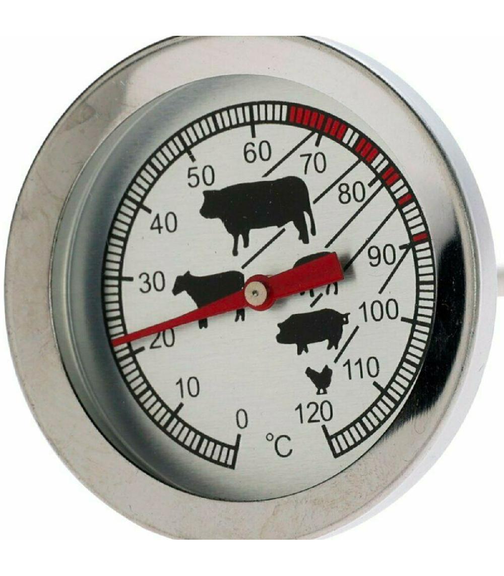 Wadiga Thermomètre à Viande En Acier Inoxydable 4x4x10.5cm