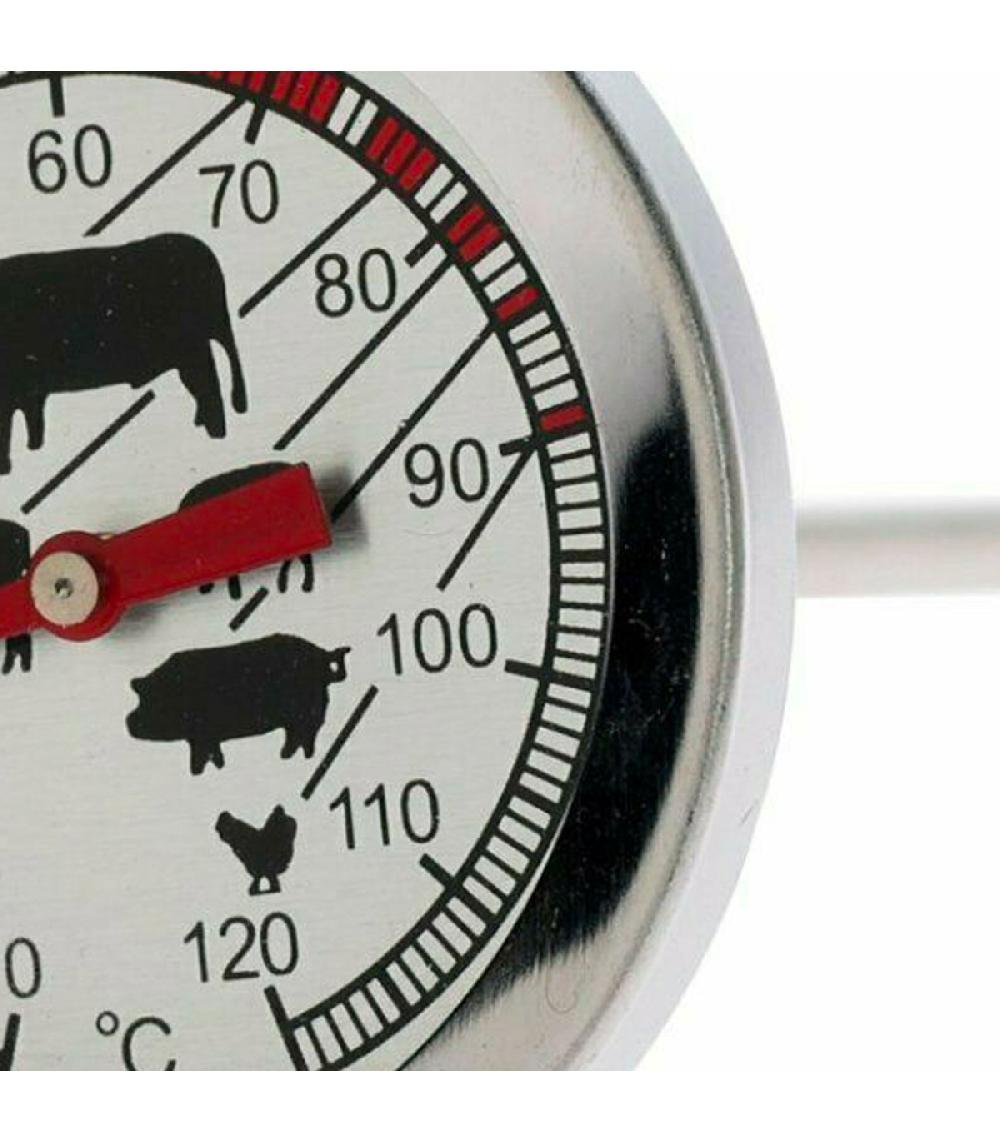 Wadiga Thermomètre à Viande En Acier Inoxydable 4x4x10.5cm