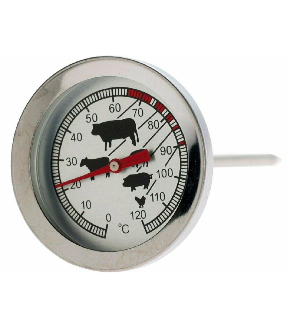 wadiga Thermomètre à viande en acier inoxydable 4x4x10.5cm