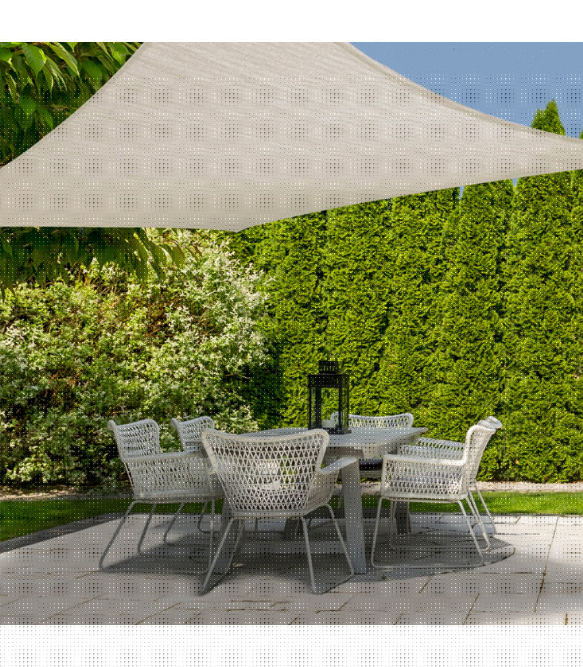 Wadiga Toile Ombrage Polyéthylène Carrée Beige Crème 300x300cm