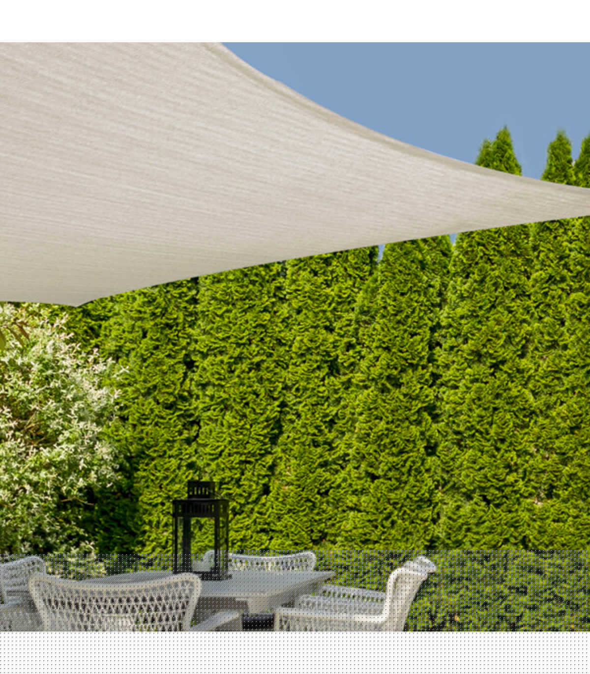 Wadiga Toile Ombrage Polyéthylène Carrée Beige Crème 300x300cm