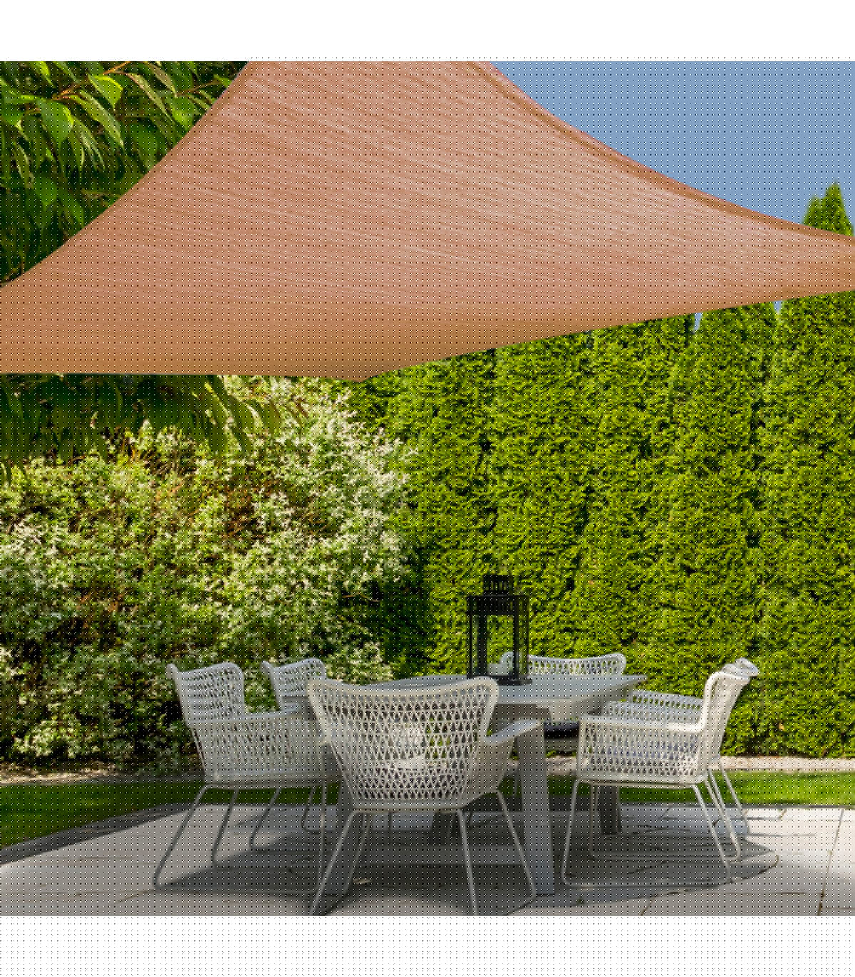 Wadiga Toile Ombrage Polyéthylène Carrée Beige Sable 300x300cm