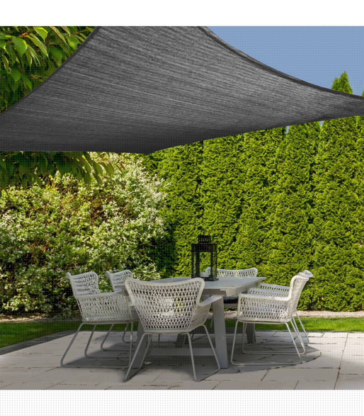 Wadiga Toile Ombrage Polyéthylène Carrée Gris 300x300cm