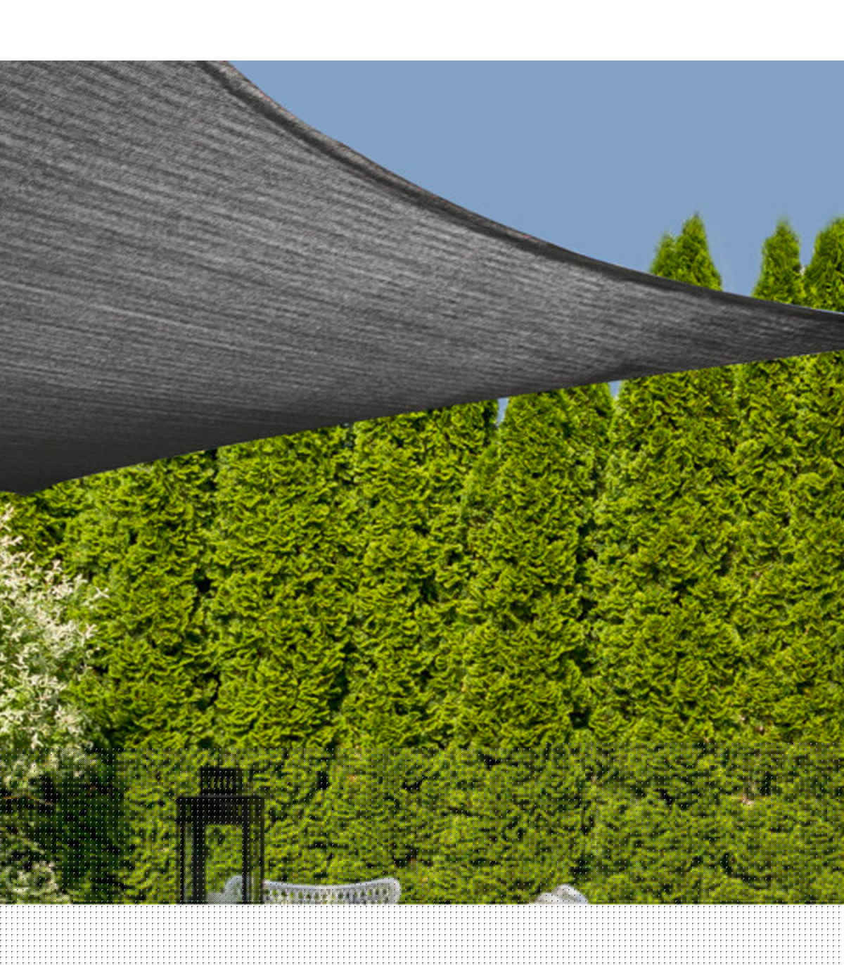 Wadiga Toile Ombrage Polyéthylène Carrée Gris 300x300cm