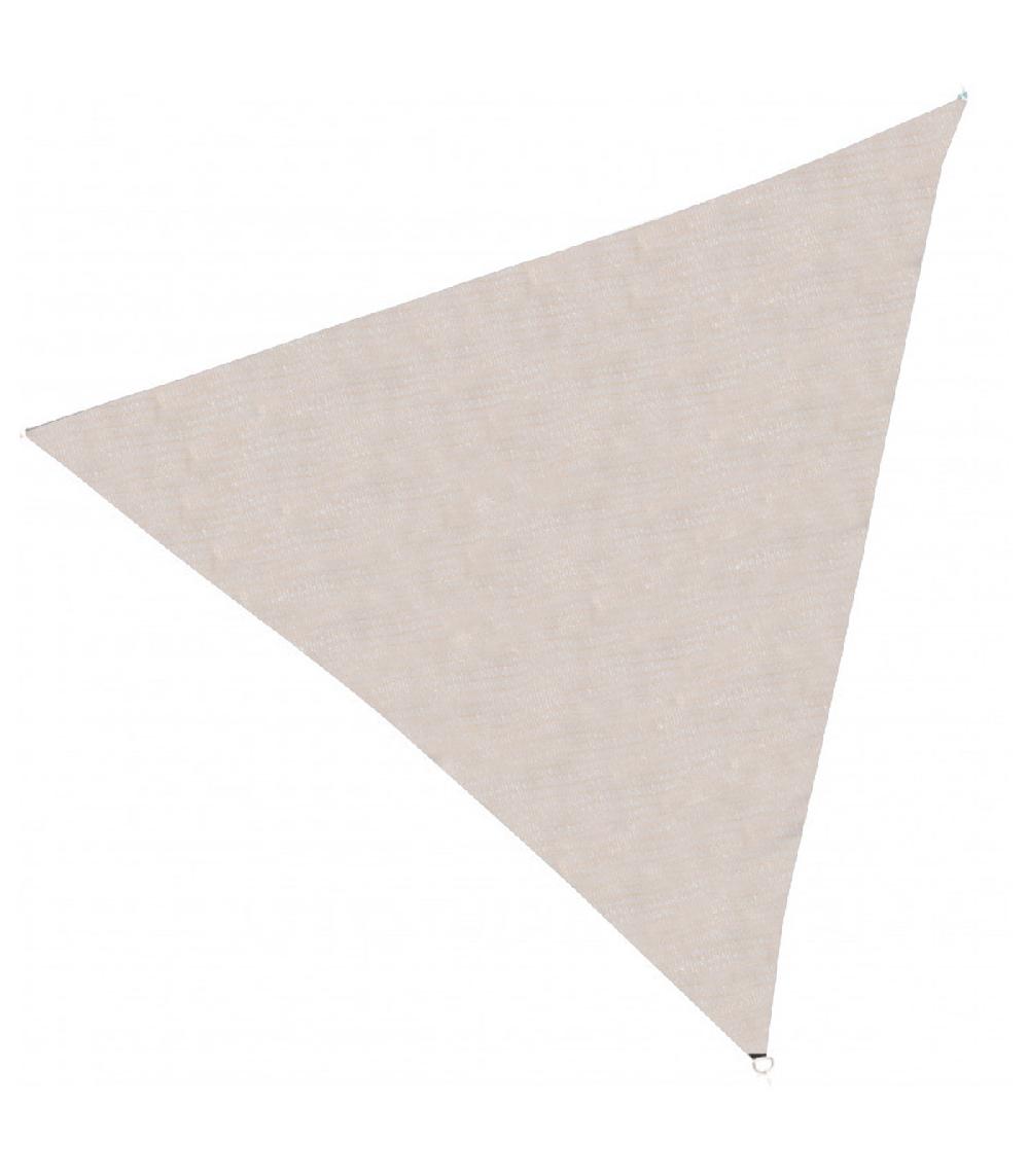 wadiga Toile ombrage polyéthylène triangulaire beige crème 360x360x360cm