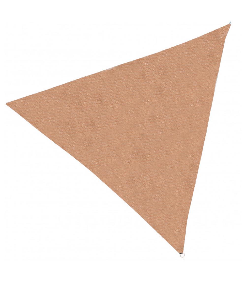 wadiga Toile ombrage polyéthylène triangulaire beige sable 300x300x300cm