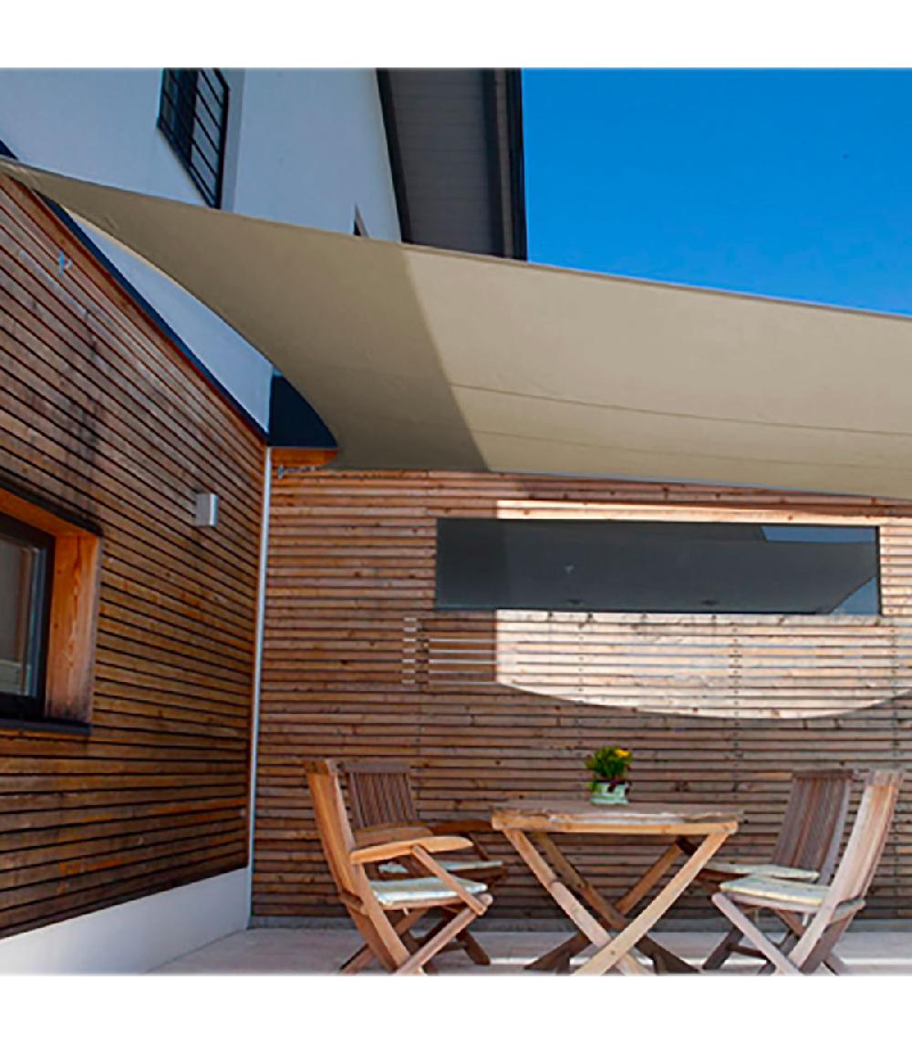 Wadiga Toile Ombrage Rectangulaire Beige Déperlante 300x400cm