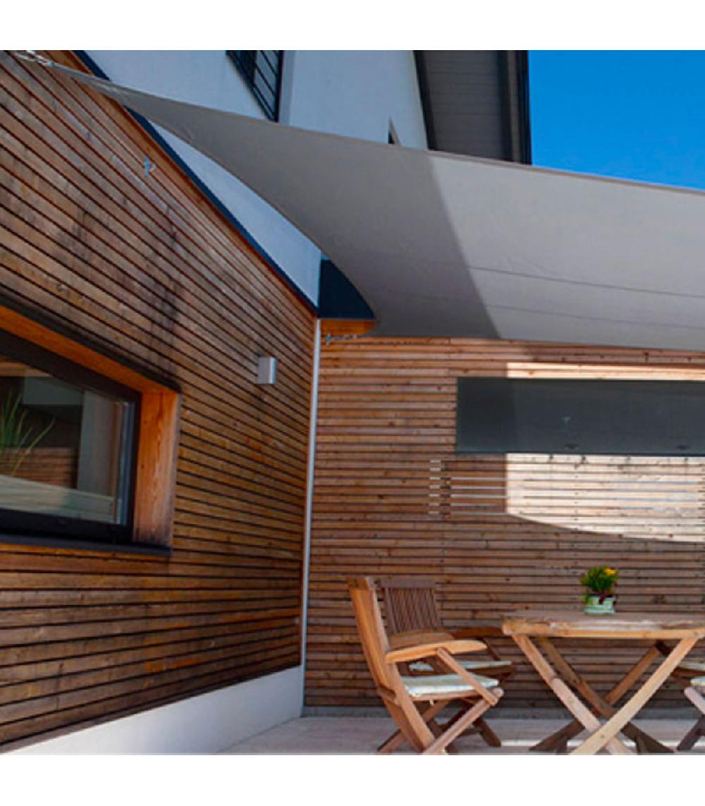 Wadiga Toile Ombrage Rectangulaire Grise Déperlante 300x400cm