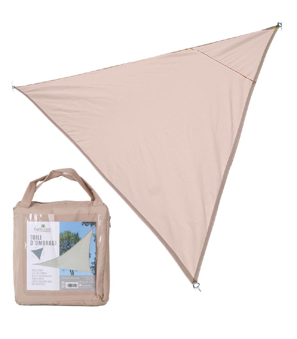 Wadiga Toile Ombrage Triangulaire Beige - 300x300x300cm