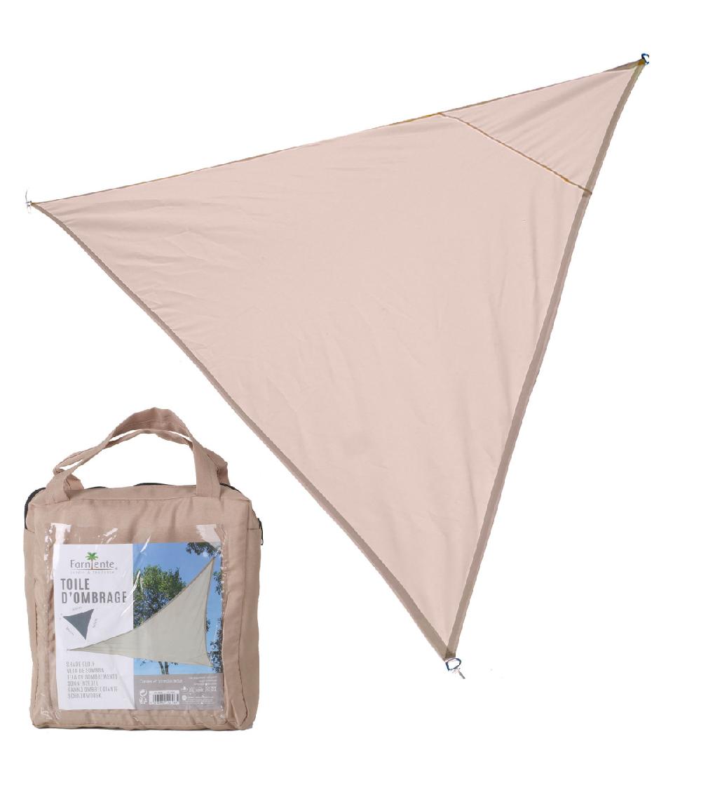 Wadiga Toile Ombrage Triangulaire Beige - 360x360x360cm