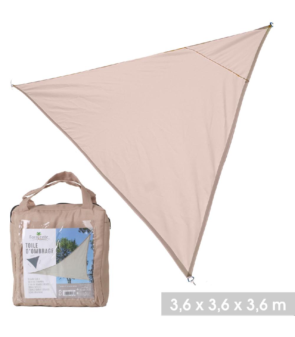 Wadiga Toile Ombrage Triangulaire Beige - 360x360x360cm