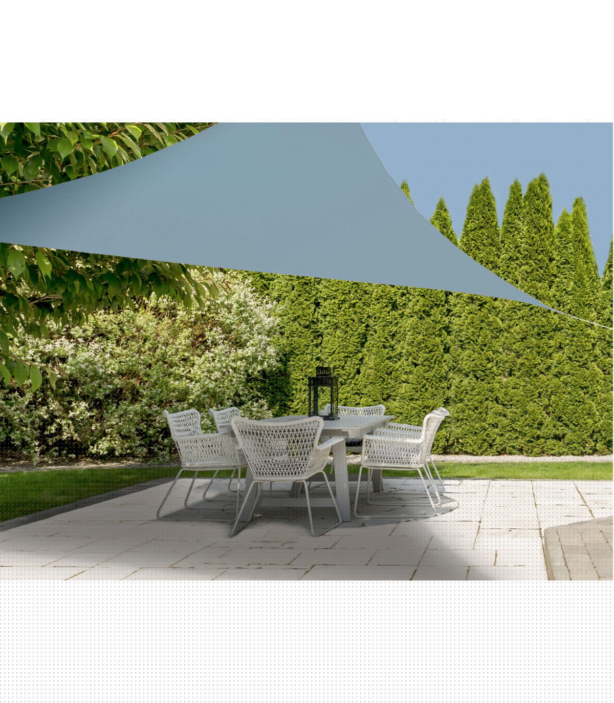wadiga Toile Ombrage Triangulaire Bleu Vert - 360x360x360cm
