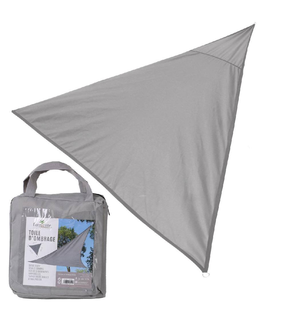 Wadiga Toile Ombrage Triangulaire Gris - 300x300x300cm