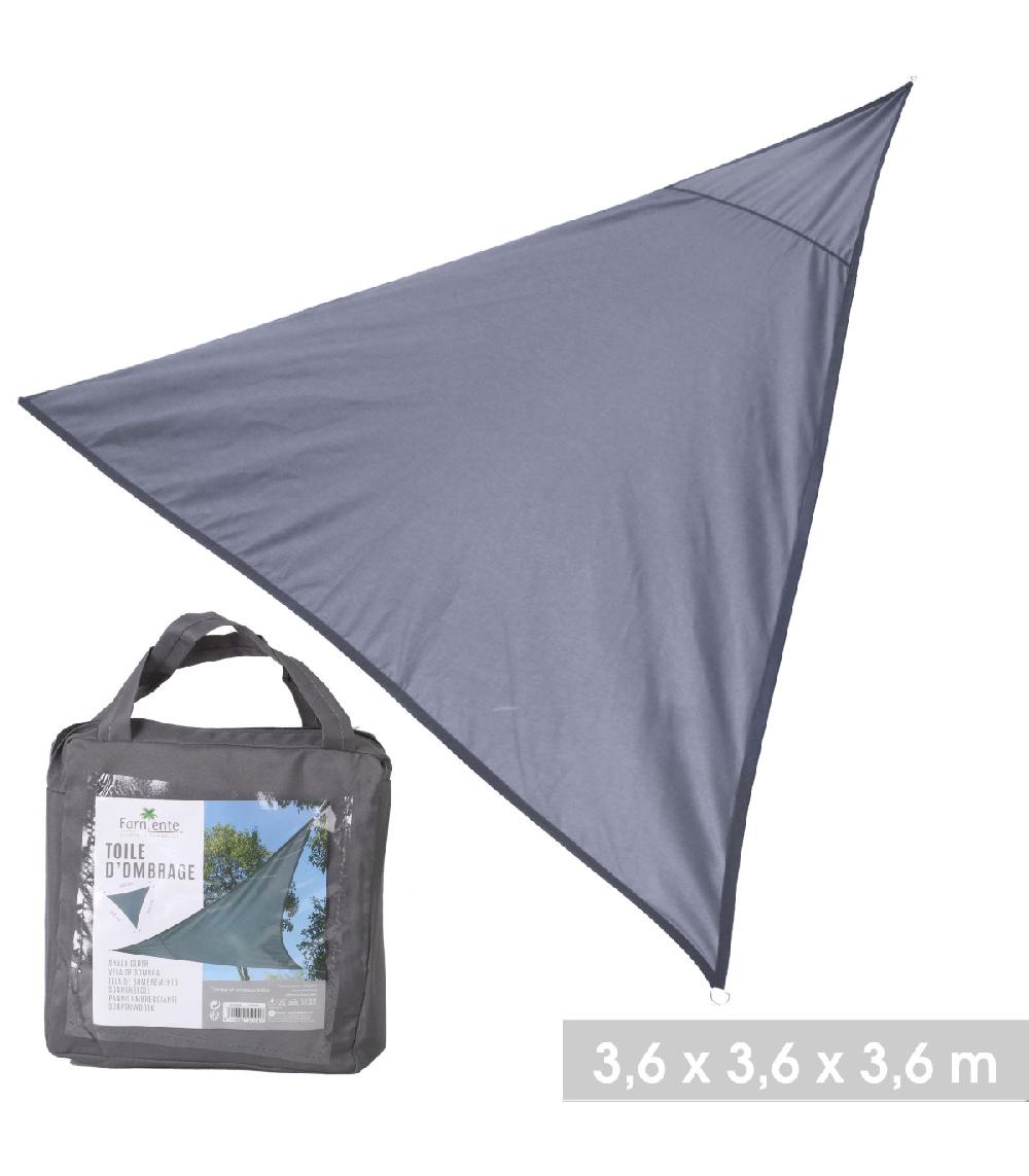 Wadiga Toile Ombrage Triangulaire Gris Anthracite - 360x360x360cm