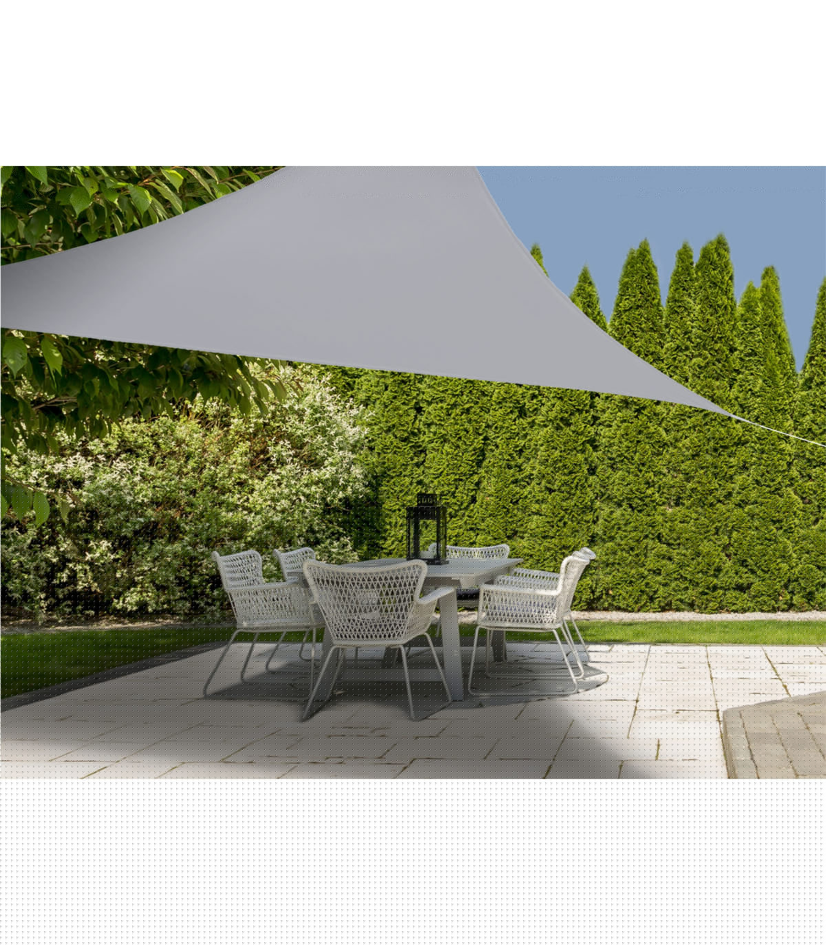 wadiga Toile Ombrage Triangulaire Grise - 360x360x360cm