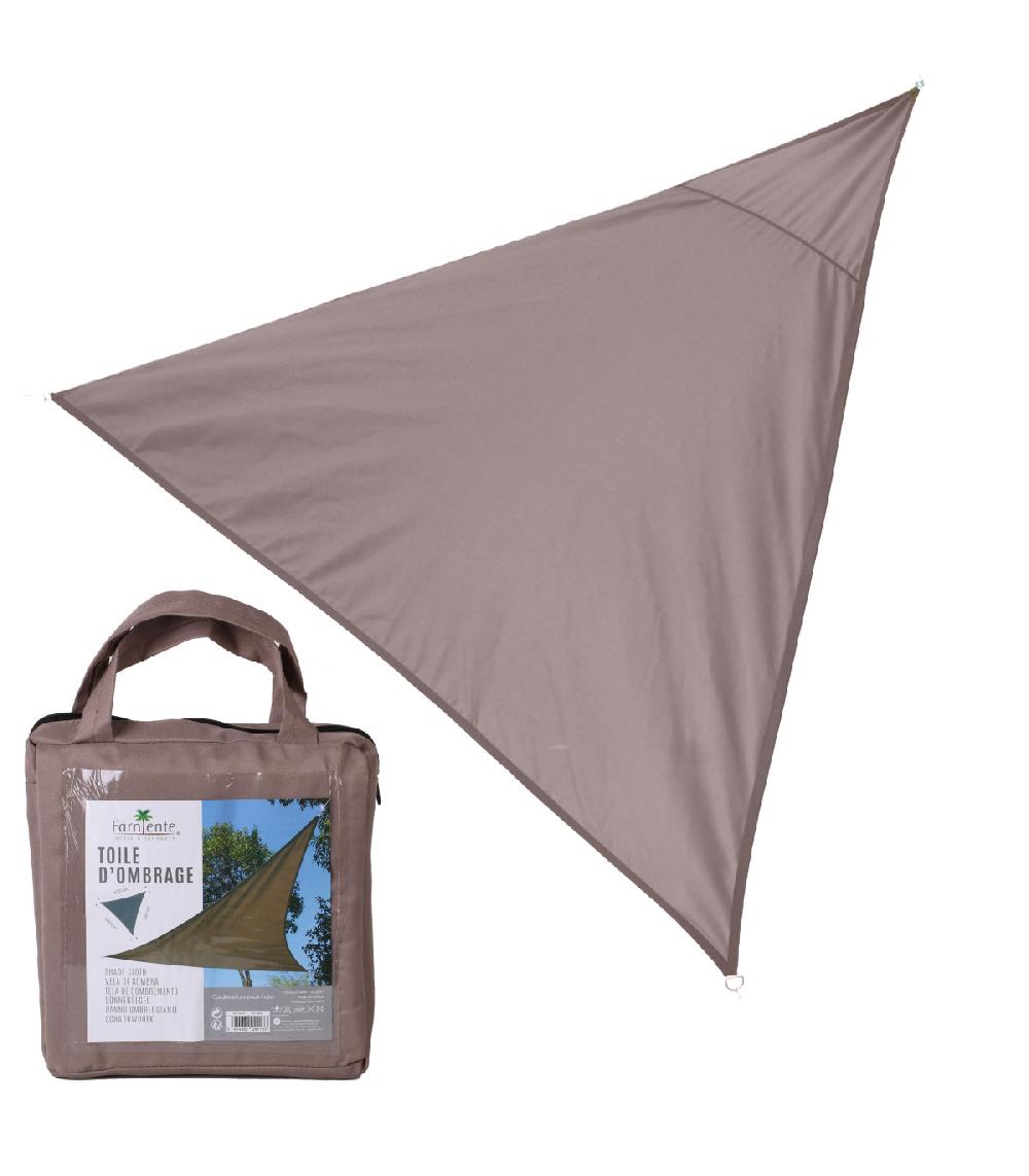 Wadiga Toile Ombrage Triangulaire Taupe - 300x300x300cm