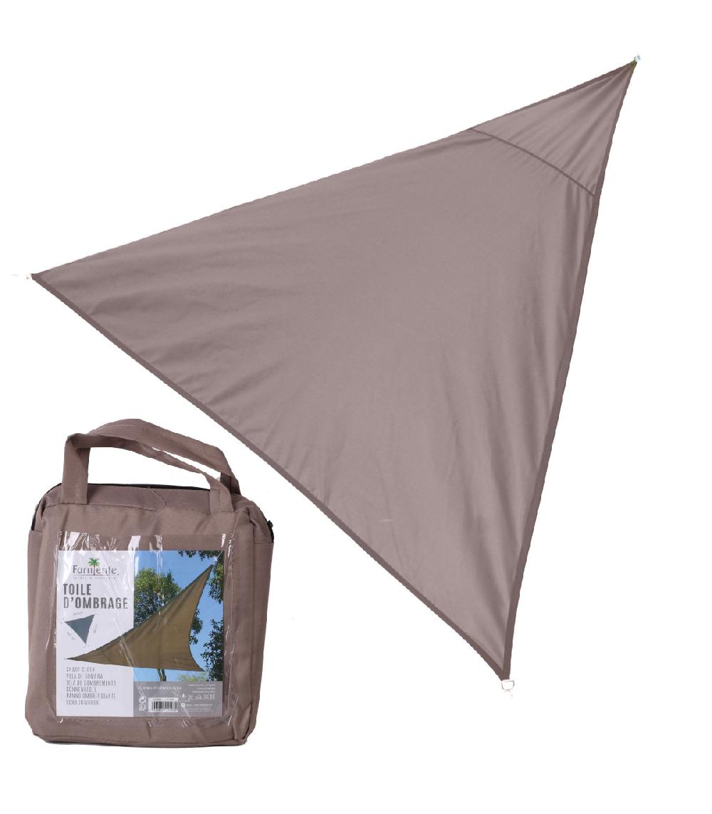 Wadiga Toile Ombrage Triangulaire Taupe - 360x360x360cm