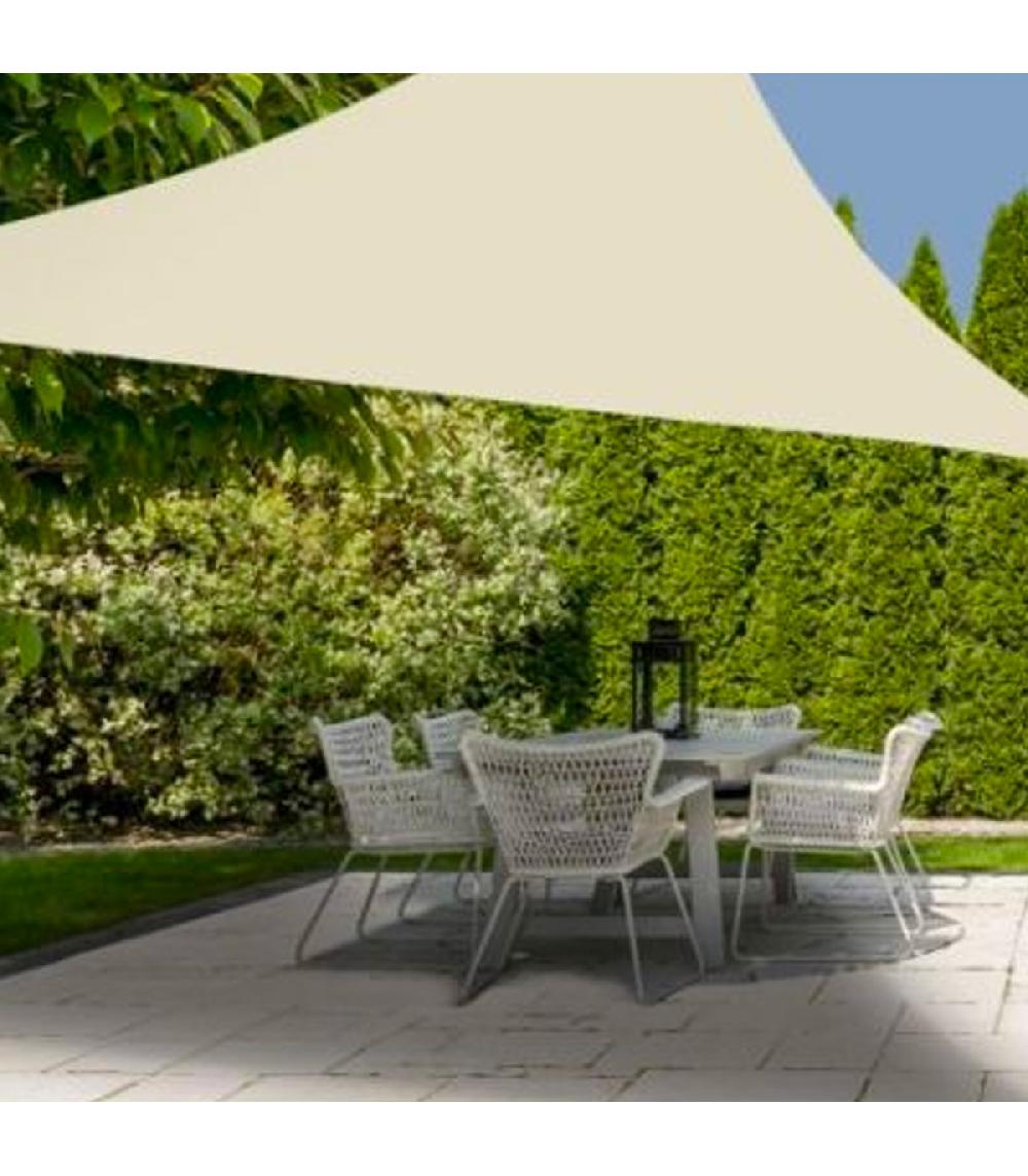 Wadiga Toile Ombrage Voile Triangulaire écru 360x360x360cm