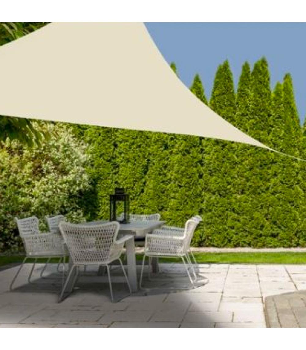 Wadiga Toile Ombrage Voile Triangulaire écru 360x360x360cm