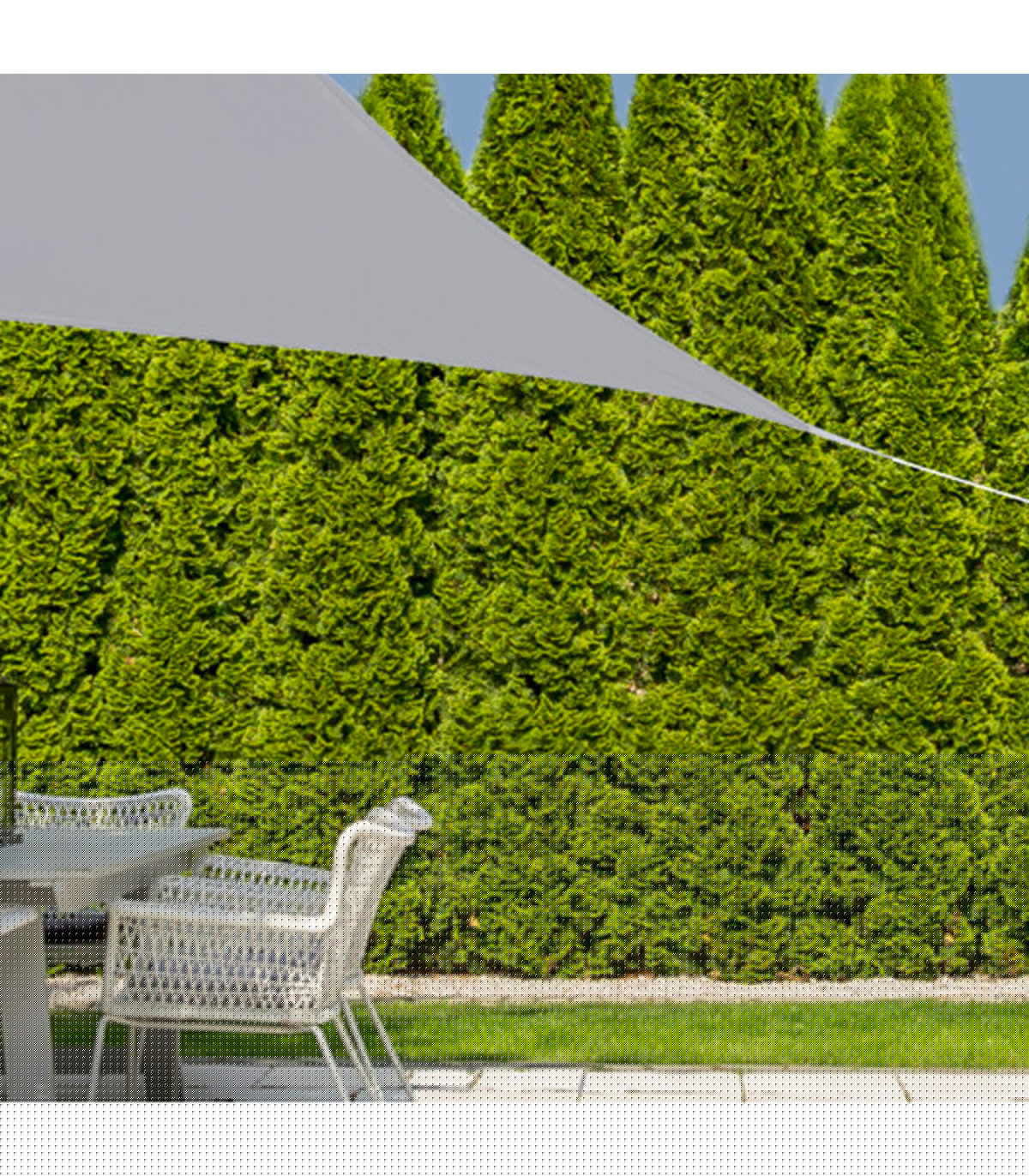 Wadiga Toile Ombrage Voile Triangulaire Gris 300x300x300cm