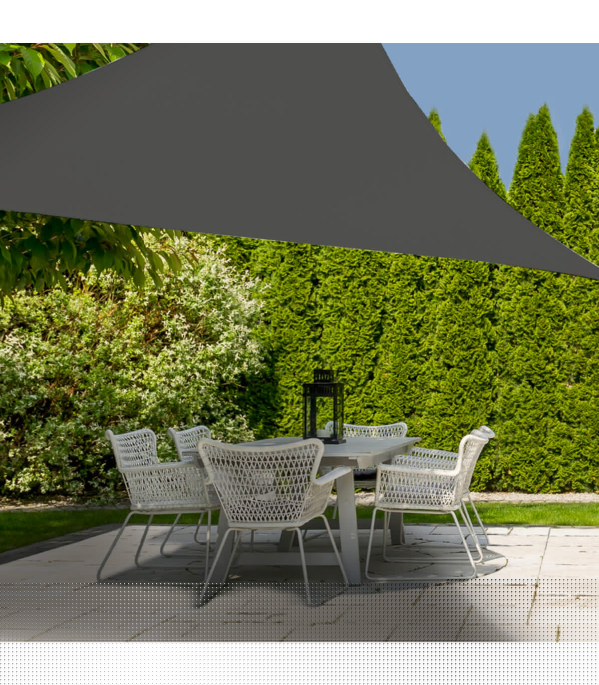 Wadiga Toile Ombrage Voile Triangulaire Noir 360x360x360cm