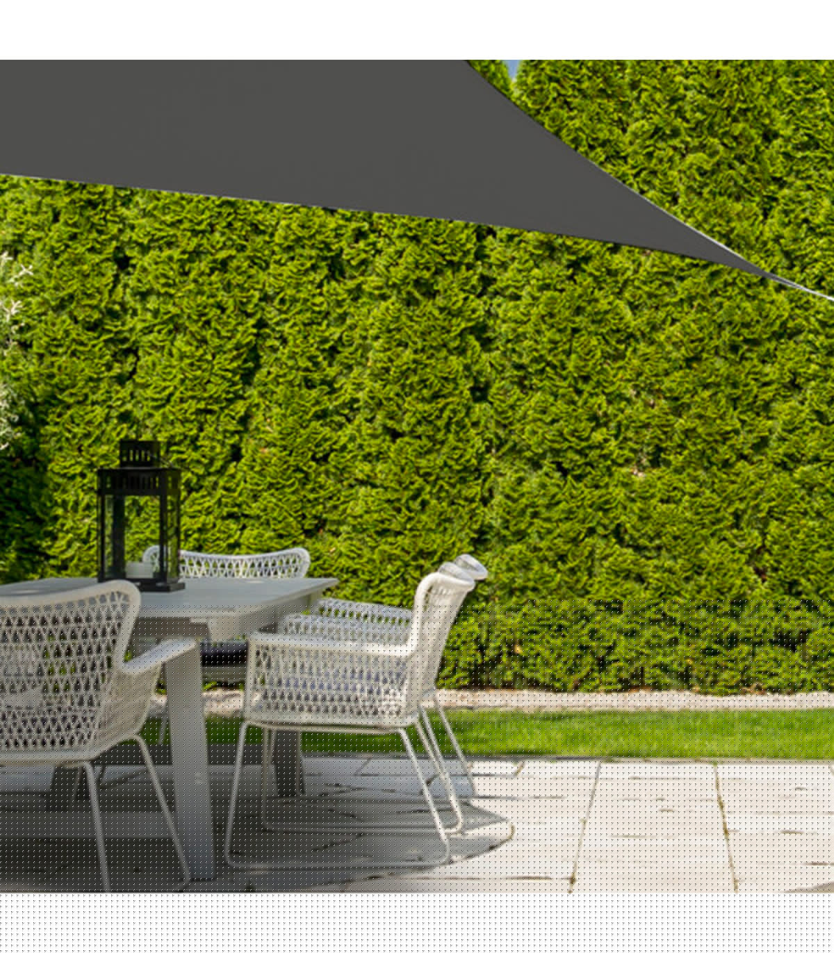 Wadiga Toile Ombrage Voile Triangulaire Noir 360x360x360cm