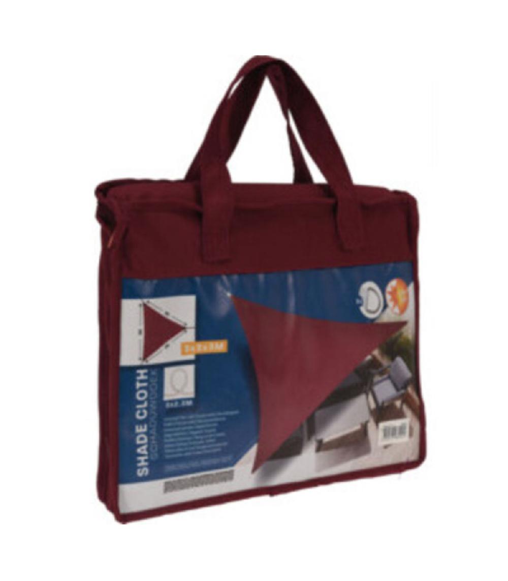 Wadiga Toile Ombrage Voile Triangulaire Rouge Bordeaux 360x360x360cm