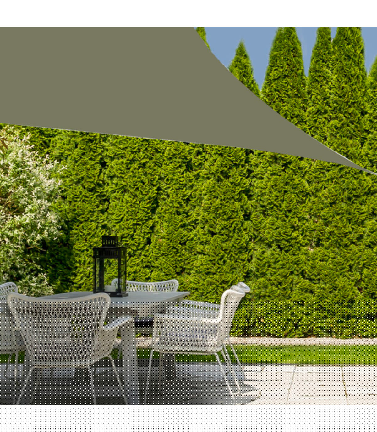 Wadiga Toile Ombrage Voile Triangulaire Vert 300x300x300cm