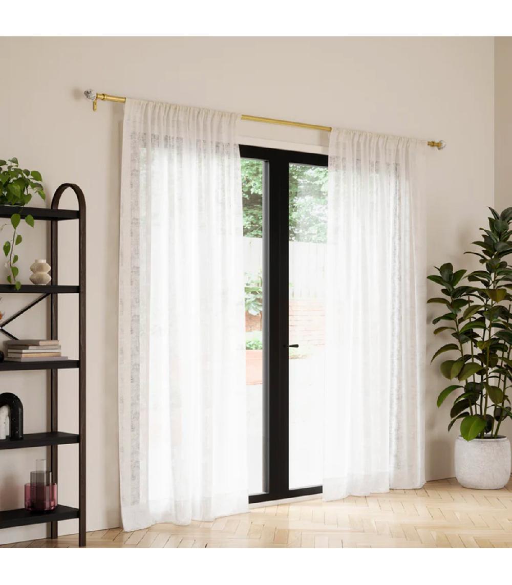 Wadiga Tringle à Rideaux En Métal Doré Extensible De 91 à 183cm