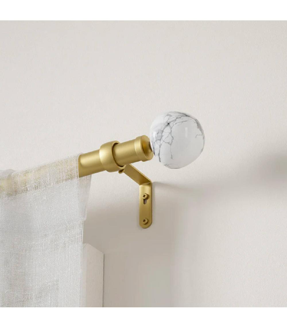 Wadiga Tringle à Rideaux En Métal Doré Extensible De 91 à 183cm