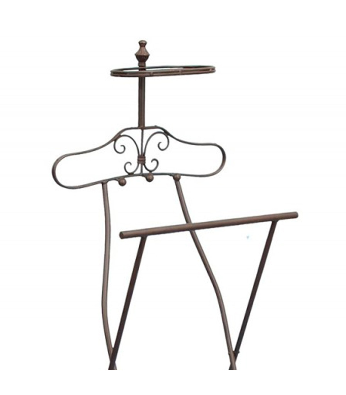 Wadiga Valet De Chambre En Fer Forgé Marron 46x41x121cm