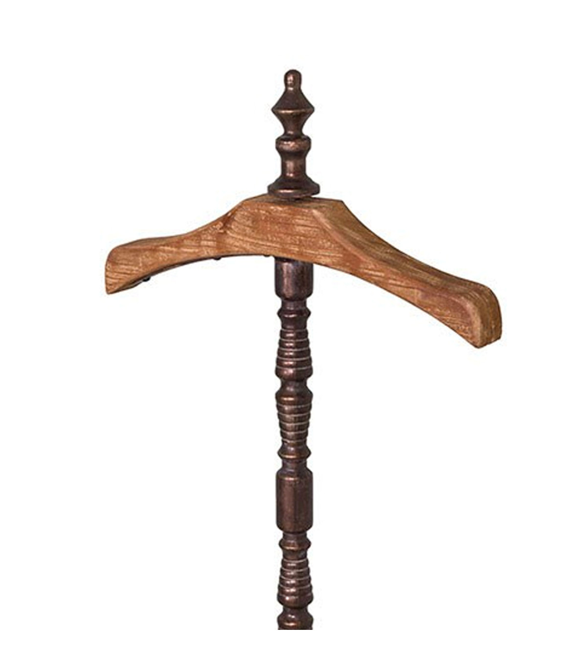Wadiga Valet De Chambre En Fer Forgé Marron Et Bois 43.5x28x125cm