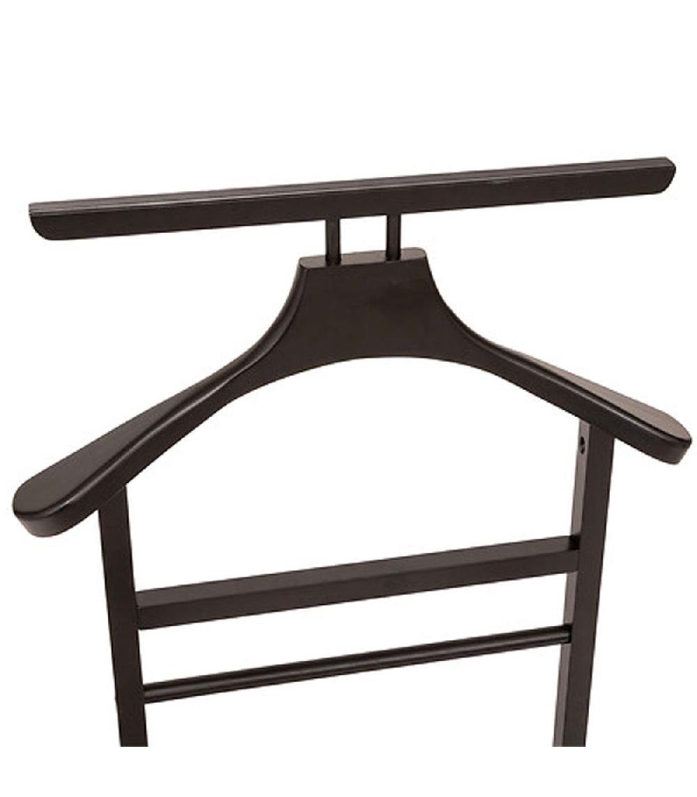 Wadiga Valet De Nuit Double En Bois Noir 47x35.5x103cm