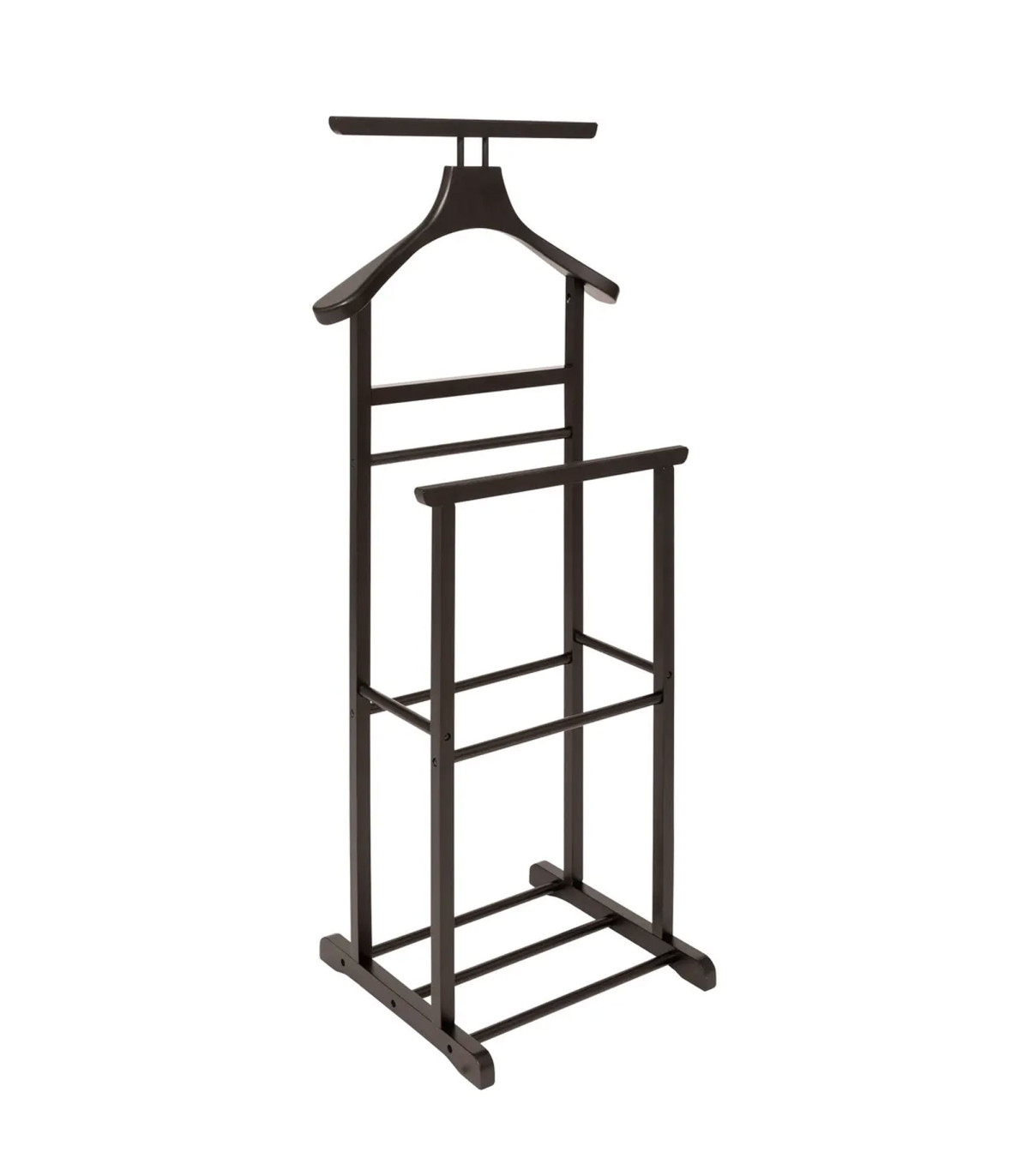 wadiga Valet de nuit double en bois noir 47x35.5x103cm