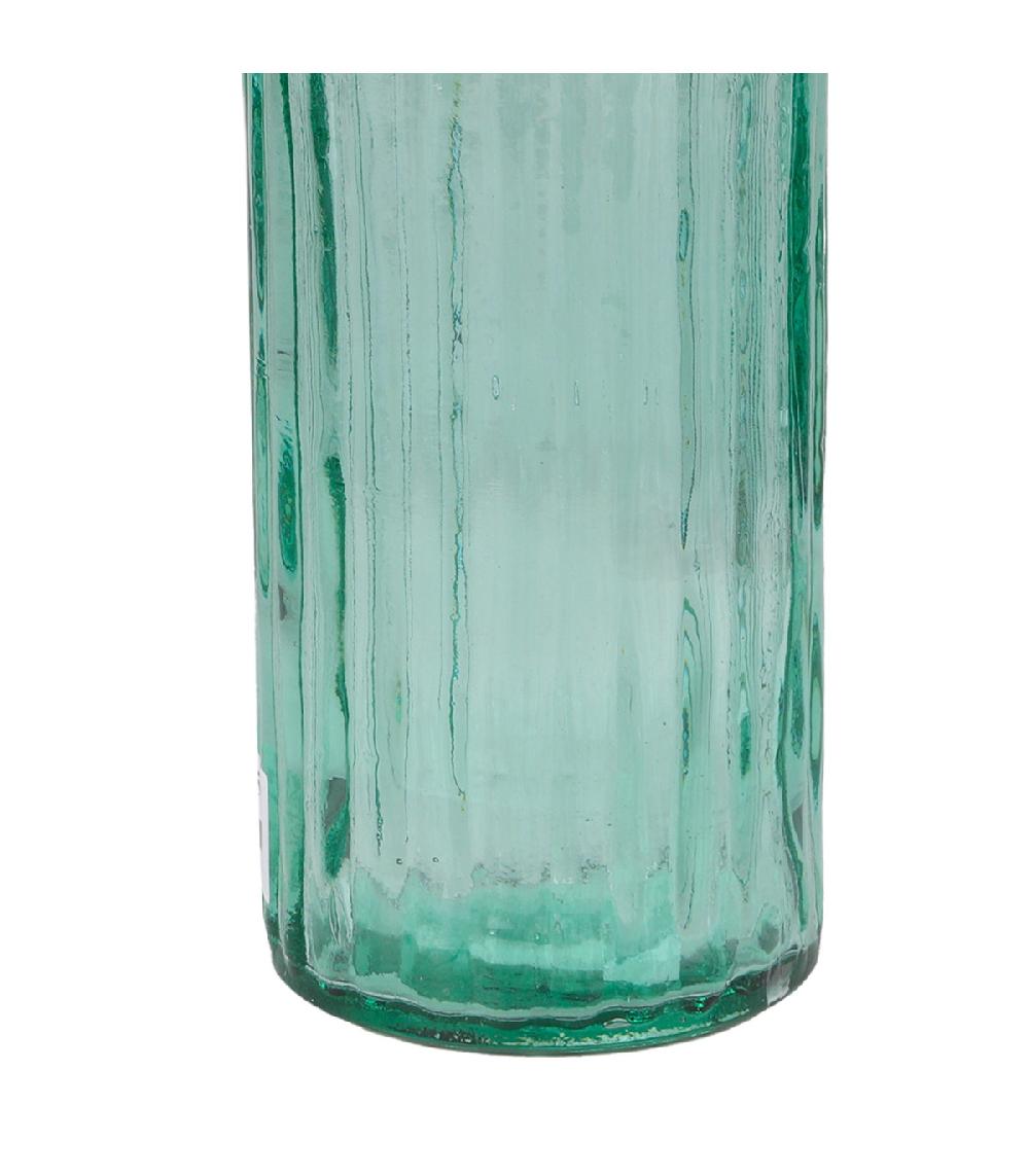 Wadiga Vase Rond En Verre Recyclé Et Corde En Jute 11x11x28cm