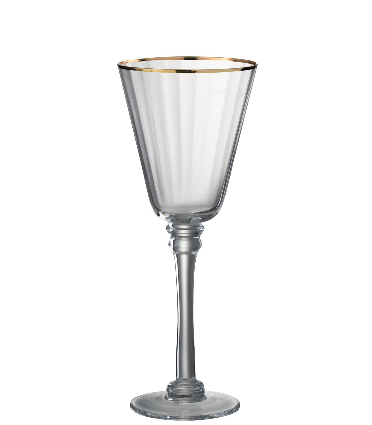 wadiga Verre à Eau en Verre transparent et liseré doré - 40cl