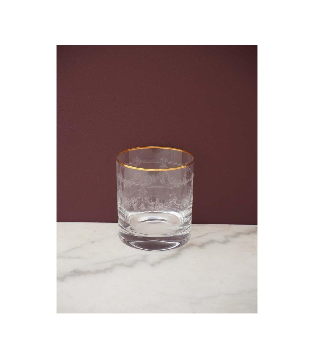 Wadiga Verre à Whisky Avec Motifs Gravés Et Liseré Doré