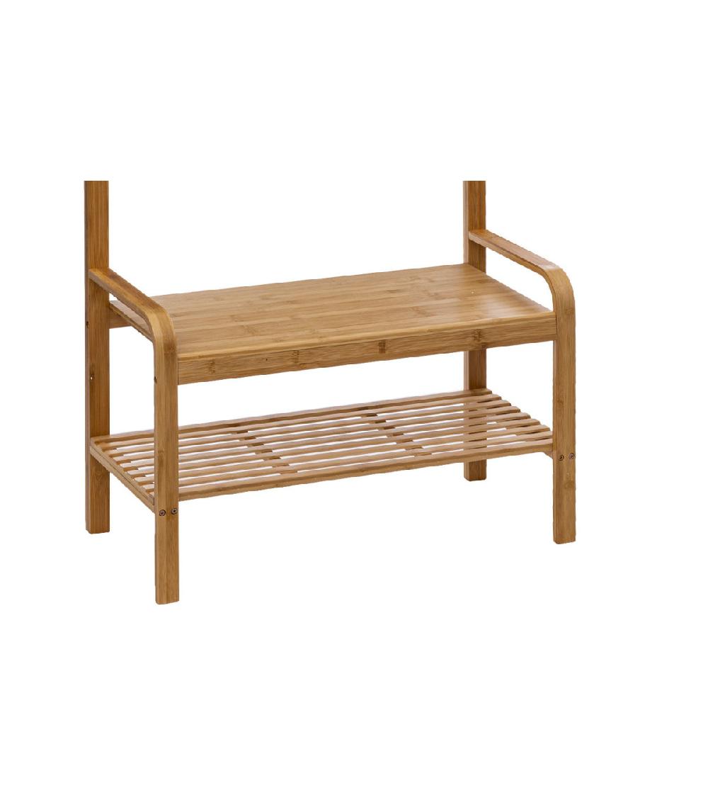 Wadiga Vestiaire D'entrée En Bambou - 73.5x34.5x170cm