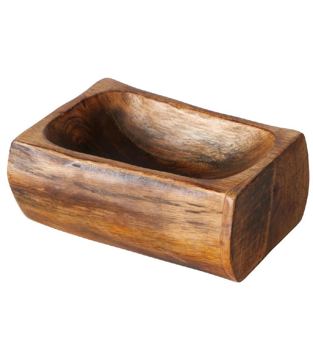 wadiga Vide poche en bois de manguier 16x11.5x6.5cm