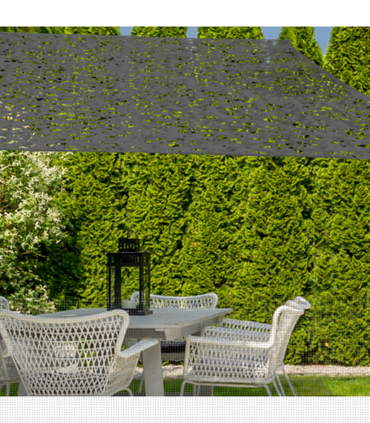 Wadiga Voile Ombrage Camouflage Rectangulaire Gris 200x300cm