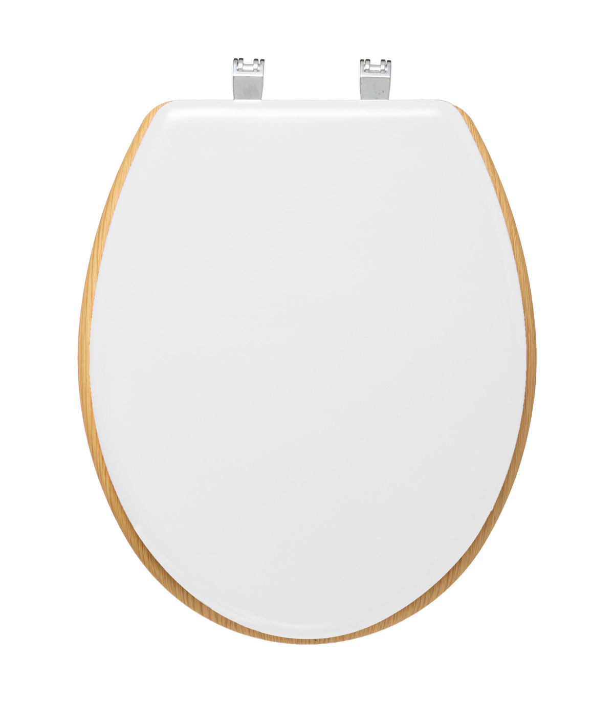 Wadiga Abattant WC Bois Et Blanc + Zinc