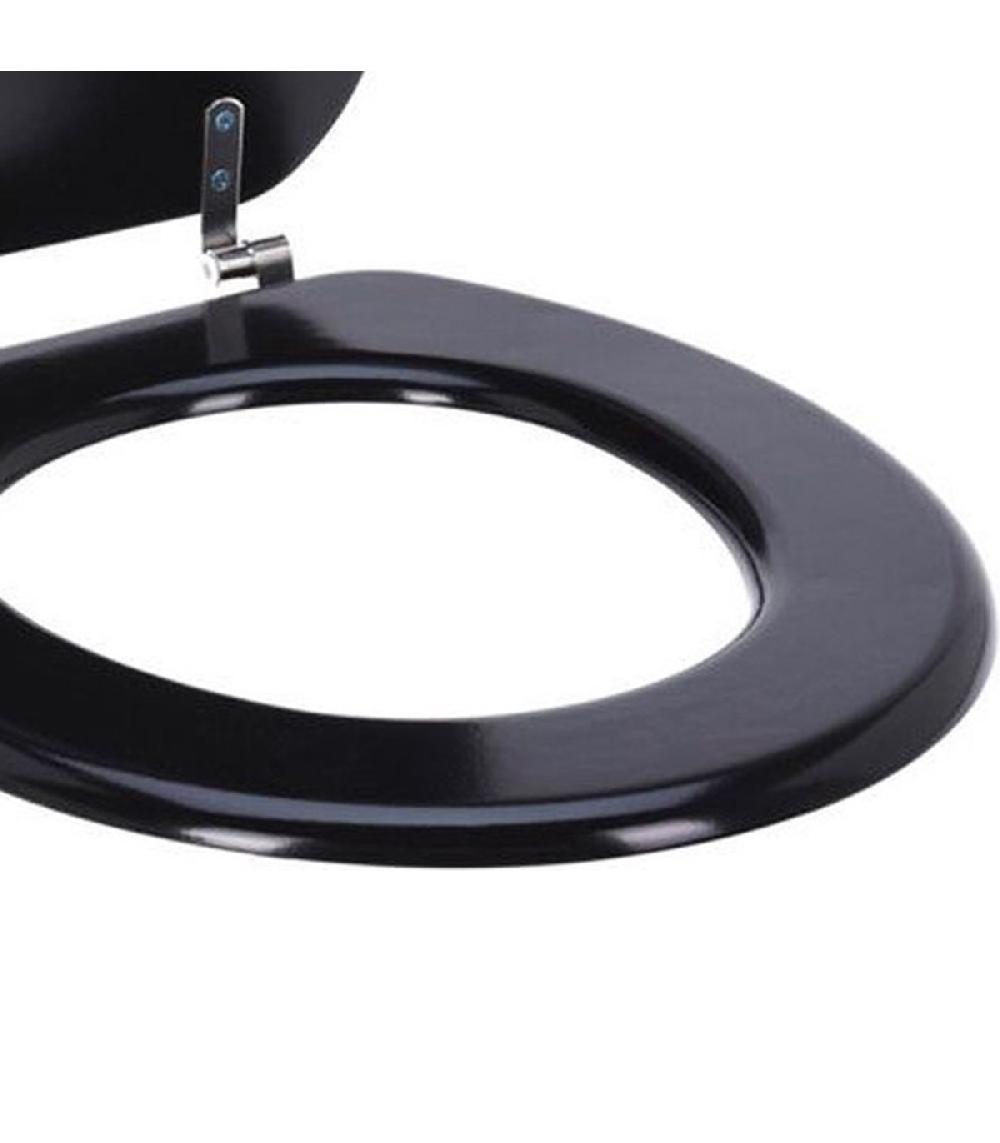 Wadiga Abattant WC Bois MDF Noir