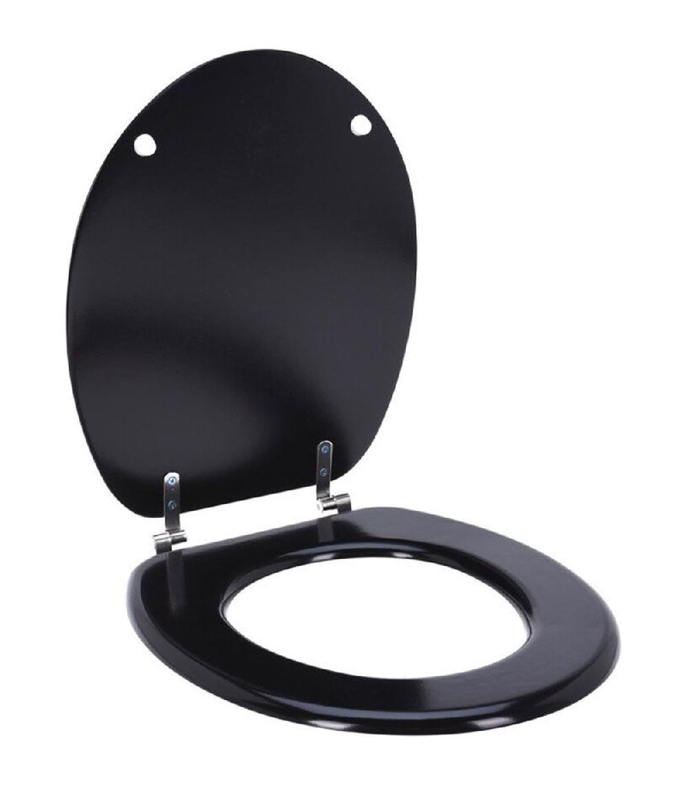 wadiga Abattant WC bois MDF noir