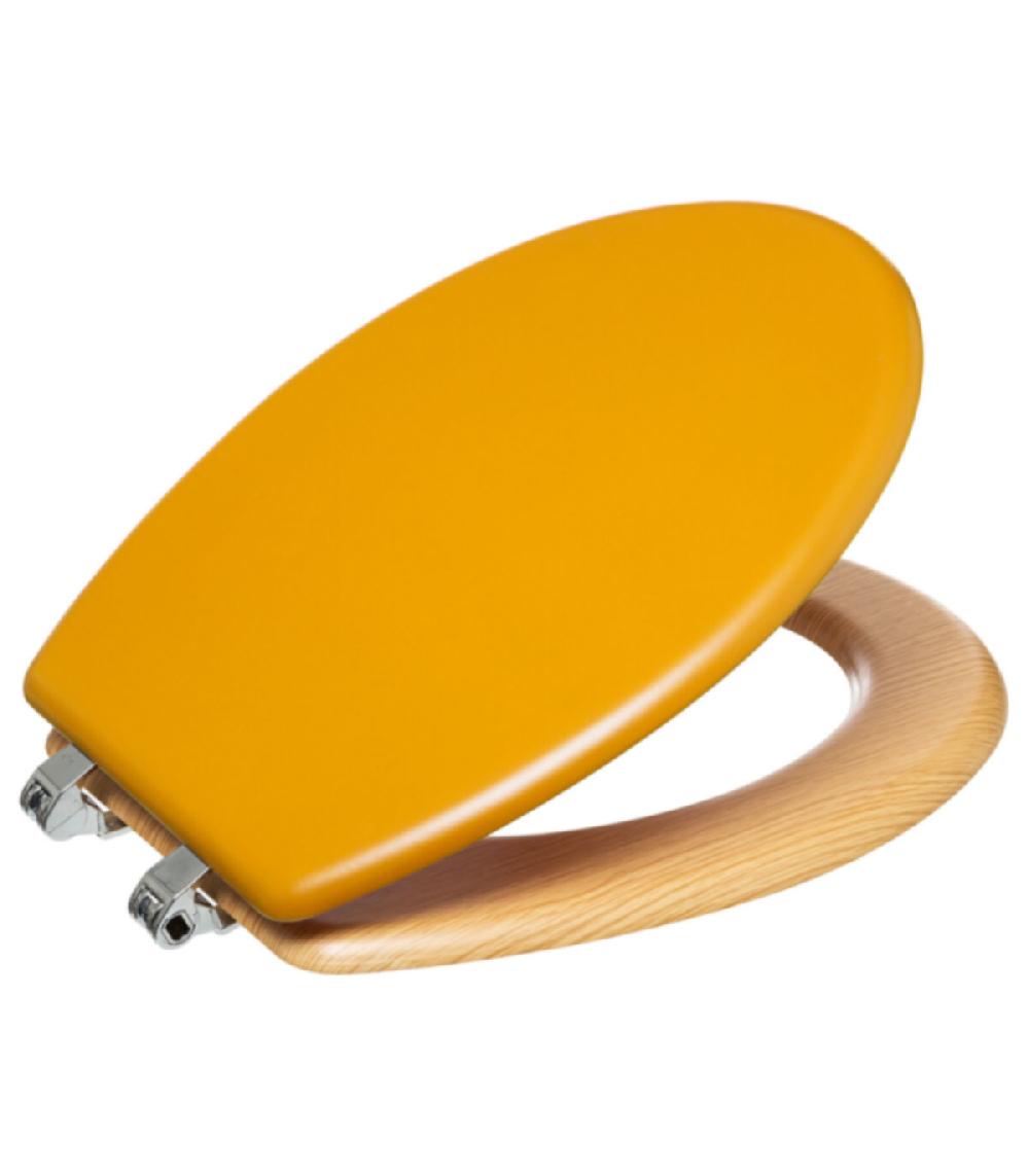 Wadiga Abattant WC Jaune Bois Et Zinc