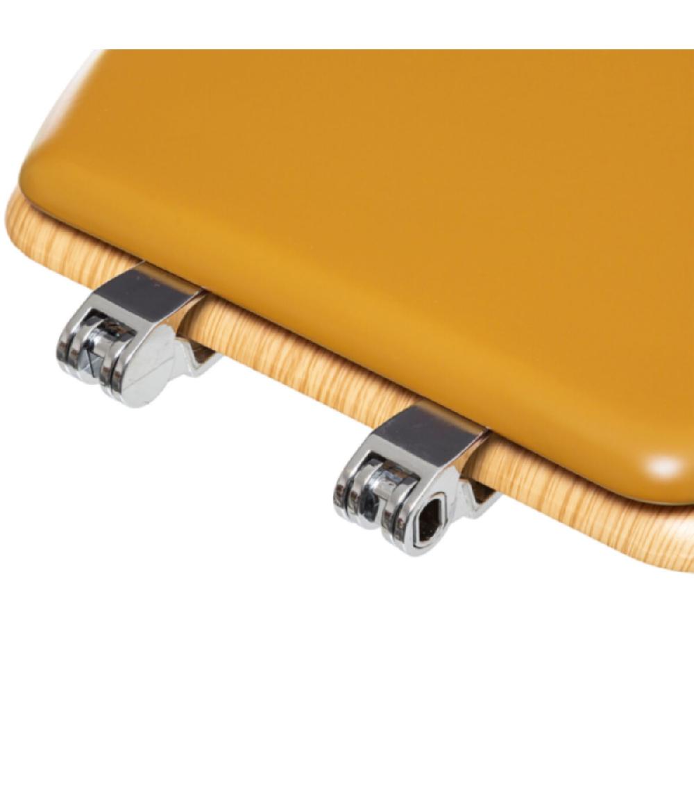 Wadiga Abattant WC Jaune Bois Et Zinc