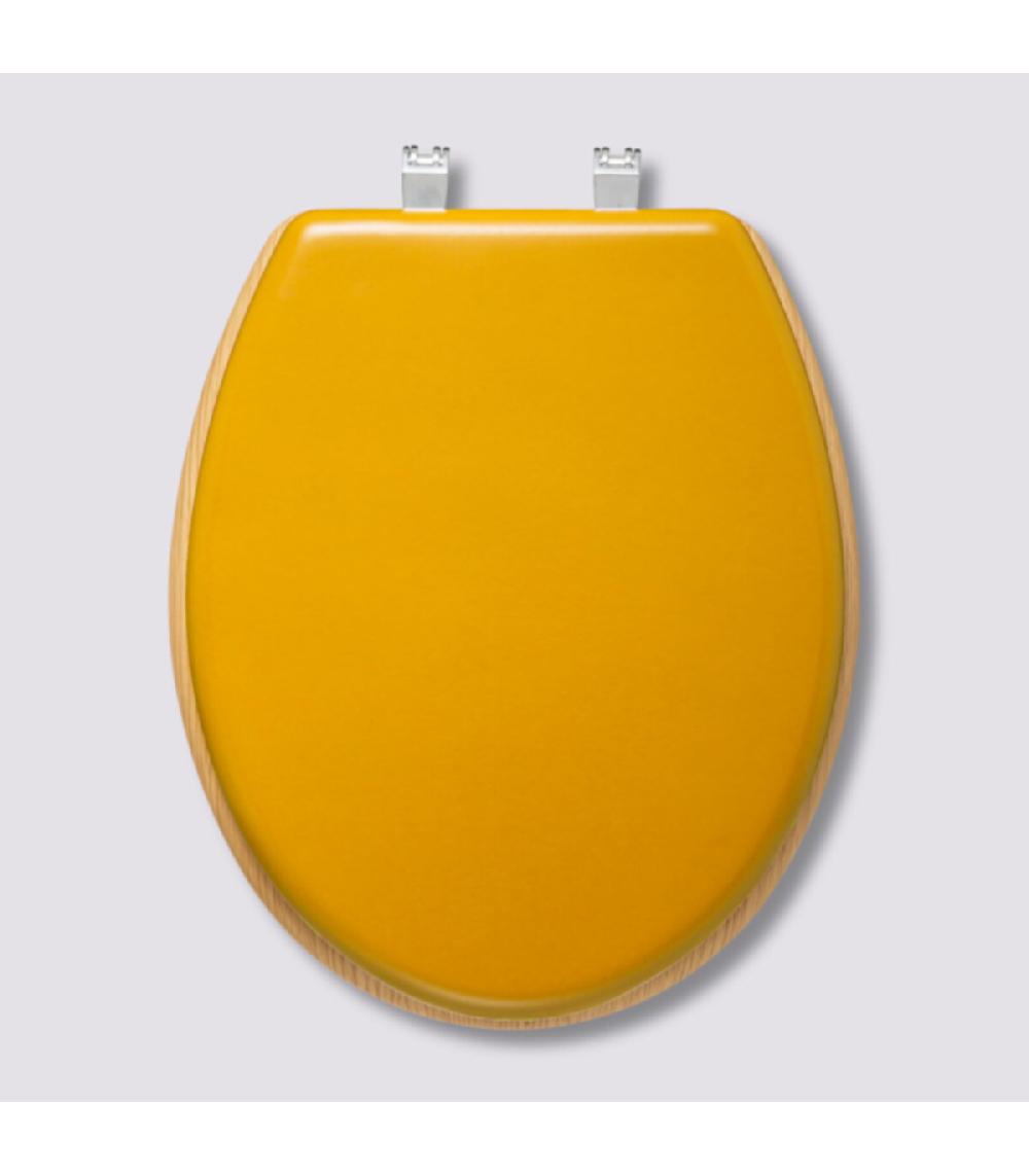 Wadiga Abattant WC Jaune Bois Et Zinc