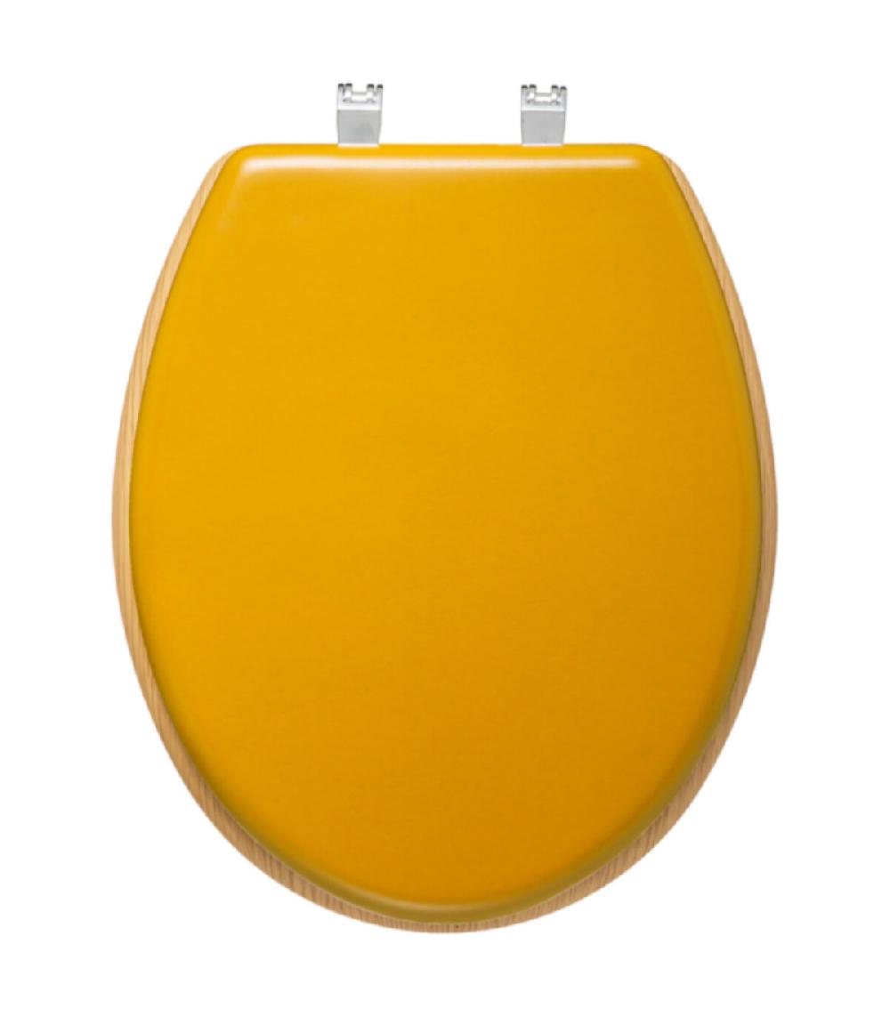 wadiga Abattant WC jaune bois et zinc
