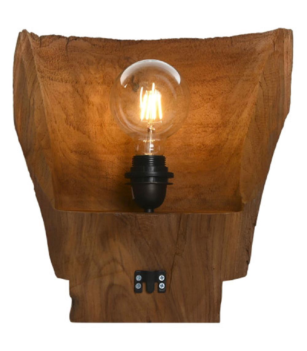 Wadiga Applique Murale En Teck 30x15x34cm