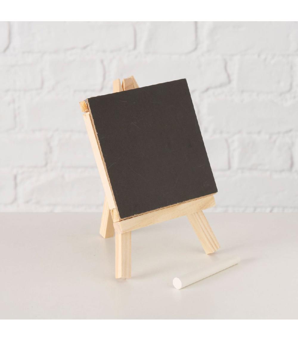 Wadiga Ardoise De Table Avec Chevalet Bois + Craie