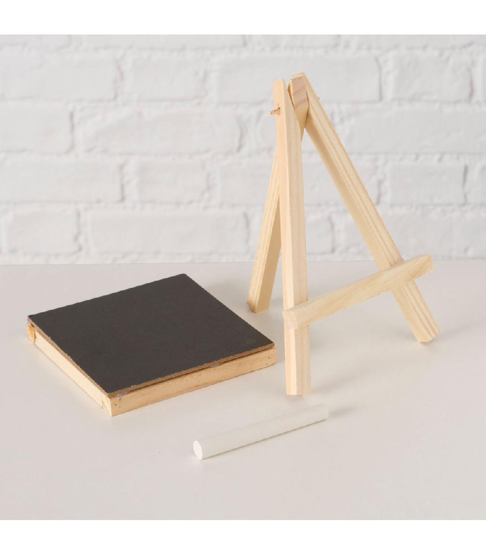 Wadiga Ardoise De Table Avec Chevalet Bois + Craie